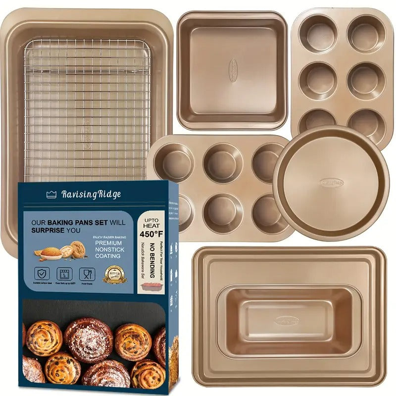 baking pans set nonstick coating ultrathick professional bi