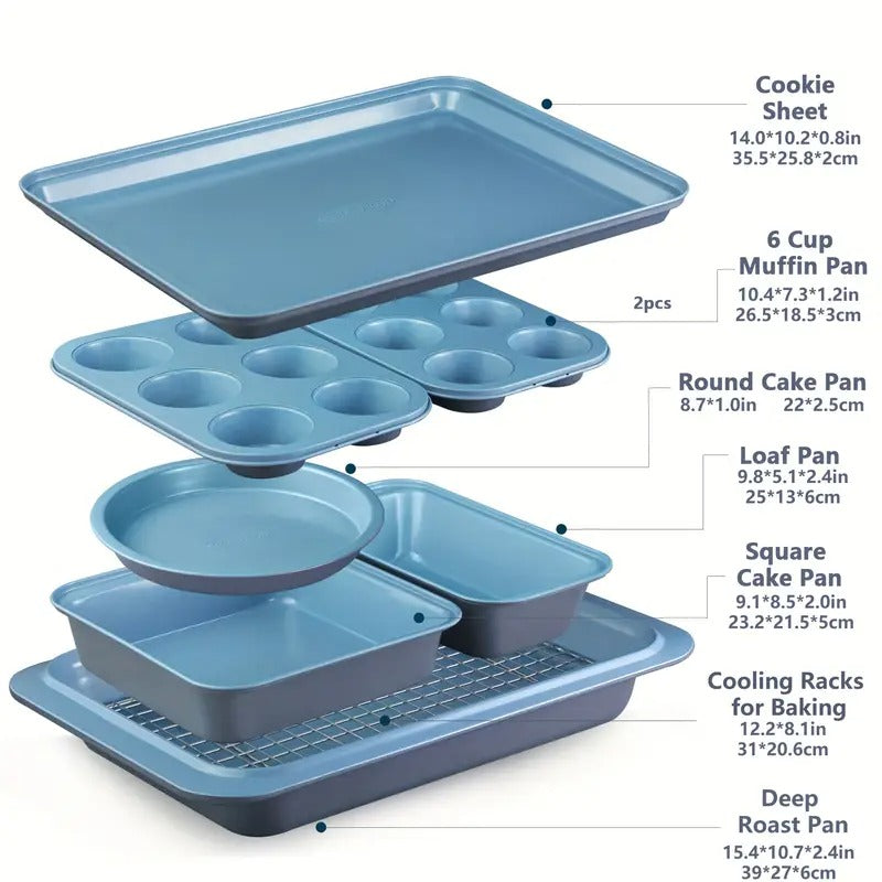 baking pans set nonstick coating ultrathick professional bi
