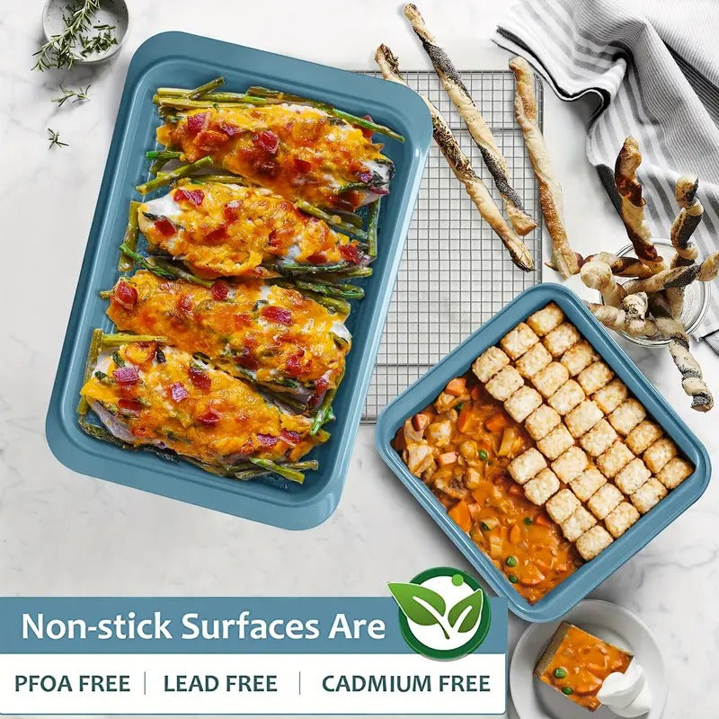 baking pans set nonstick coating ultrathick professional bi